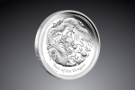 2 Oz Australian Lunar Dragon (drak) 2012 Ø 55,60 ×  2,6 mm / Striebro / 999/1000