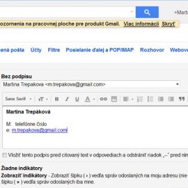 Gmail - automatický podpis