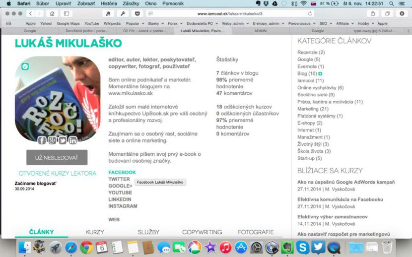 iamcool.sk - profil autora/lektora