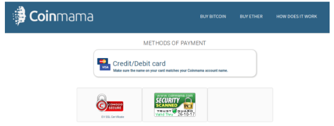 možnosť platby Credit/Debit card