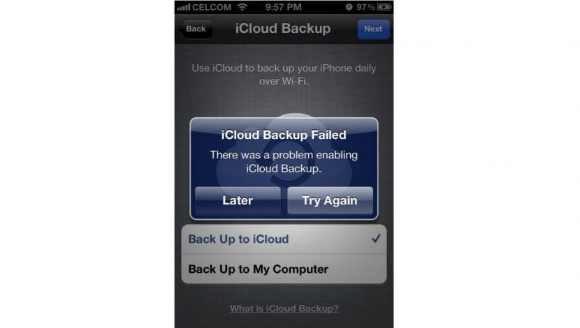 Problém s icloud
